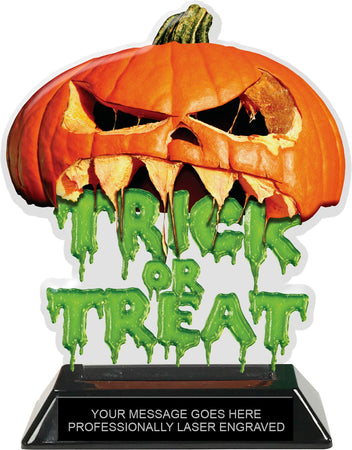Halloween Trick or Treat Colorix-T Acrylic Trophy - 6.25 inch [TACR6-HLWN-JAKTRT-Q]