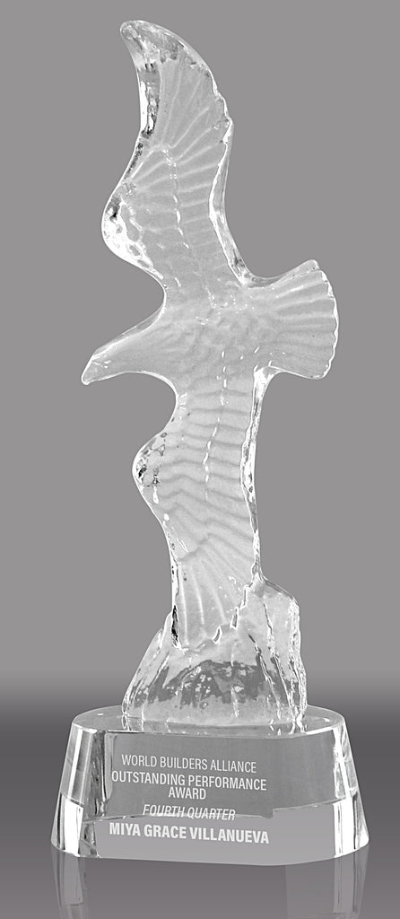 Soaring Eagle Award on Clear Crystal Base [CF62-10-EG-X]