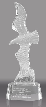 Soaring Eagle Award on Clear Crystal Base [CF62-10-EG-X]