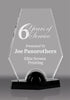Crystal Hexagon Award on Crystal Black Base [CF4-8-BLK-X]