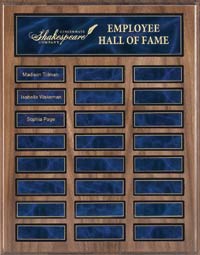 Walnut Veneer Perpetual Plaque with Magnetic Blue Plates [PPM1215-BLU]