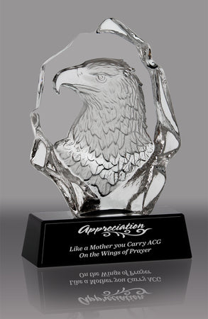 Crystal Eagle Bust Award [CF17-5-7-EG-X]