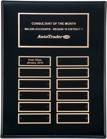 Black Piano-Finish Perpetual Plaque [TD5062P]